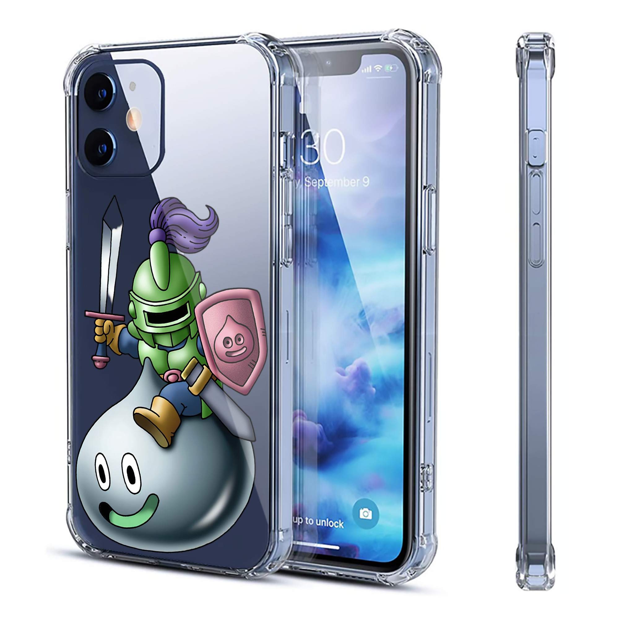 （画像用） ドラゴンクエスト Doragon Kuesuto Dragon Quest 【iPhone 12シリーズ対応】透明スマホケース（クリアソフトケース）